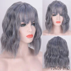 Pink Palette Short Curly Euro-American Hair Wig -Cosplay ANI COS