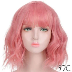 Pink Palette Short Curly Euro-American Hair Wig -Cosplay ANI COS a5e920c6 1349 4e28 9542 b50b95d1c3b8
