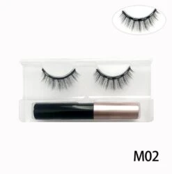 Natural Long Faux Mink Magnetic Eyelashes With Eyeliner -Cosplay B455EFDD3252305B0E0E09CE9EB24565