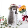 Platinum Gray Long Small Curls Lolita Wig