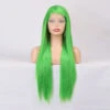 Rich Green Front Lace Long Hair Wig