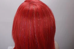 Premium Wig - Poppy Red Layered Lace Front Tinsel -Cosplay Tinsel Red e
